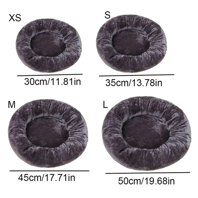 Soft Donut Pet Bed Washable Round Dog And Cat Cushion House 4