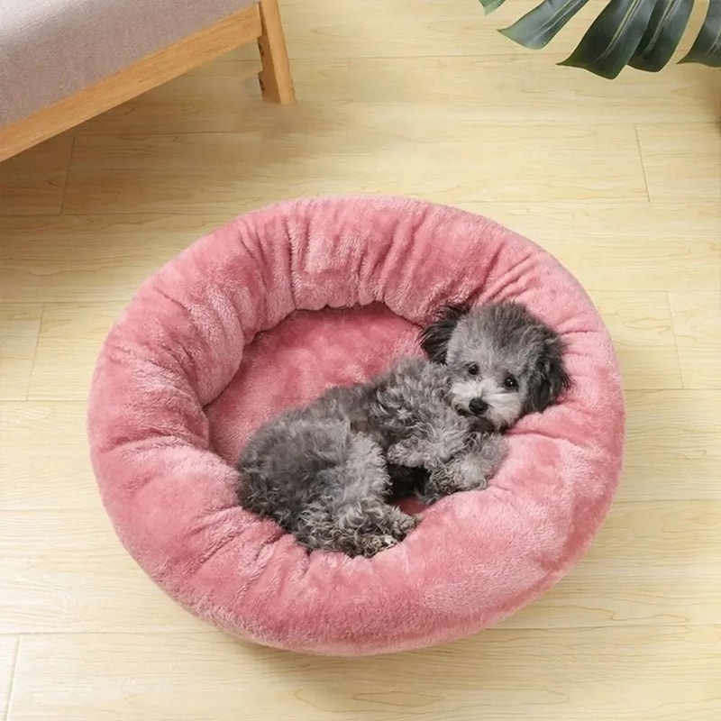 Soft Donut Pet Bed Washable Round Dog And Cat Cushion House 5