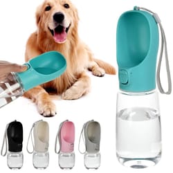 portable leakproof dog water bottle with drinking bowl for travel and hiking