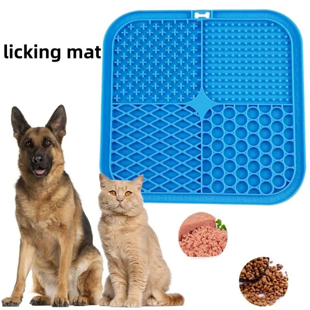 Silicone Dog Lick Mat Slow Feeder With Suction Cups For Training And Bath Time 0
