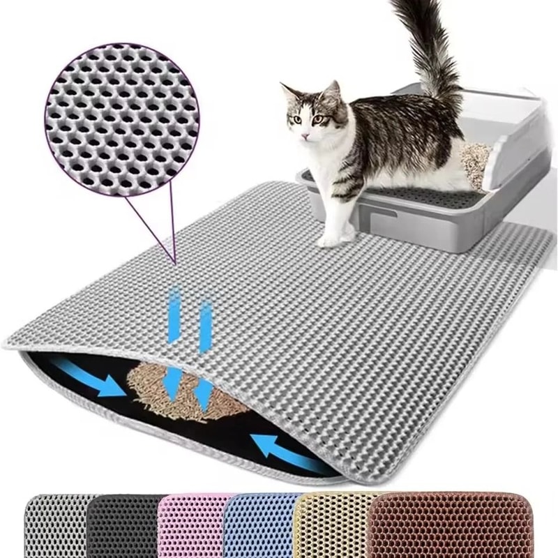 Waterproof Double Layer Cat Litter Mat Washable Non Slip Pet Toilet Mat 3