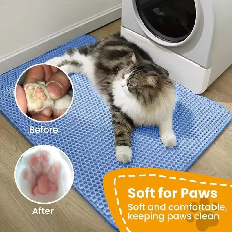Waterproof Double Layer Cat Litter Mat Washable Non Slip Pet Toilet Mat 7