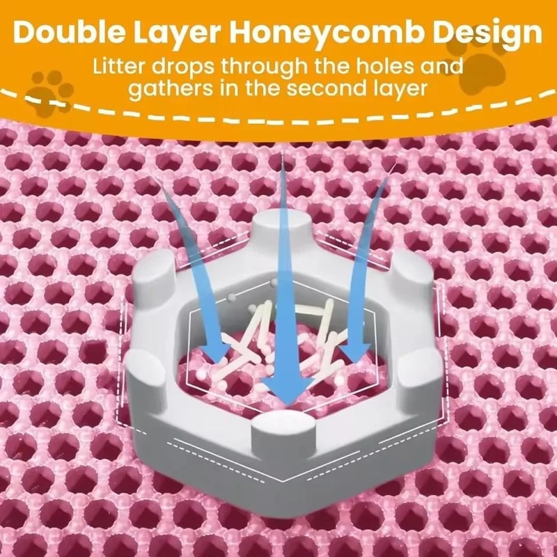 Waterproof Double Layer Cat Litter Mat Washable Non Slip Pet Toilet Mat 9