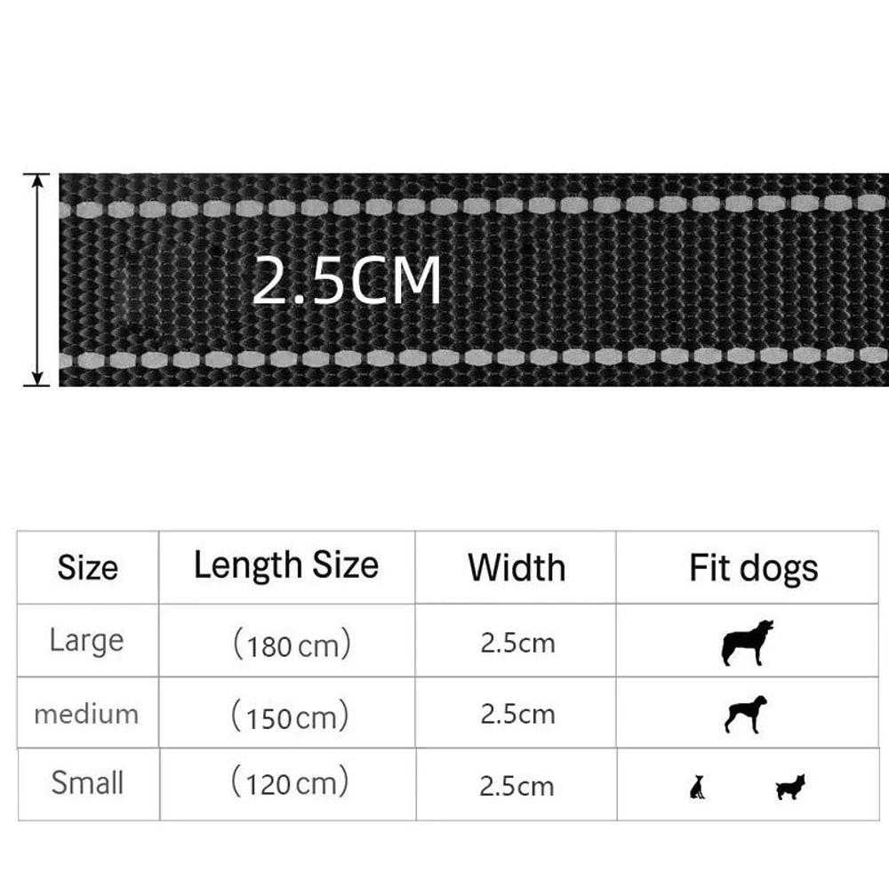 Heavy Duty Double Handle Dog Leash For Training Walking And Control 12