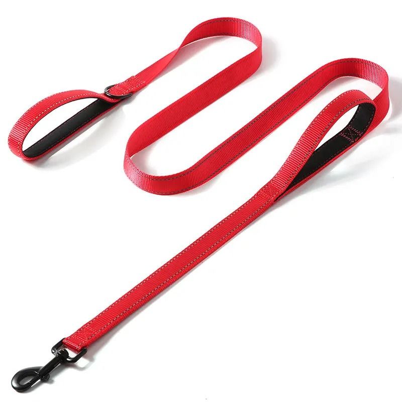 Heavy Duty Double Handle Dog Leash For Training Walking And Control 4