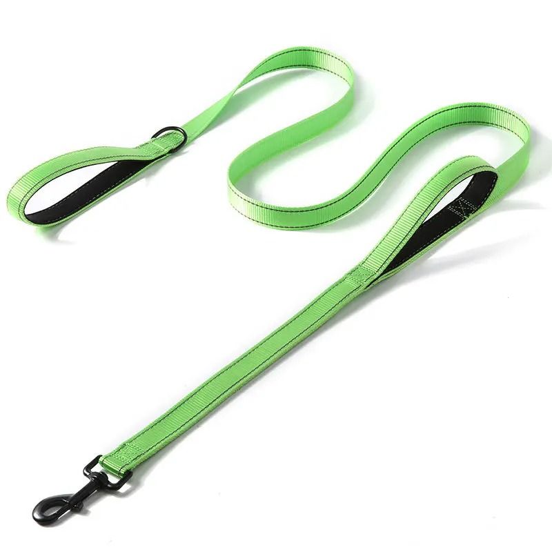 Heavy Duty Double Handle Dog Leash For Training Walking And Control 1