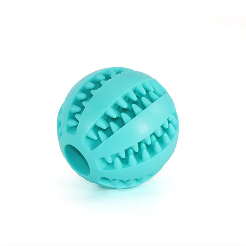 Natural Rubber Dog Treat Dispensing Ball Interactive Chew Toy For Teeth Cleaning 5