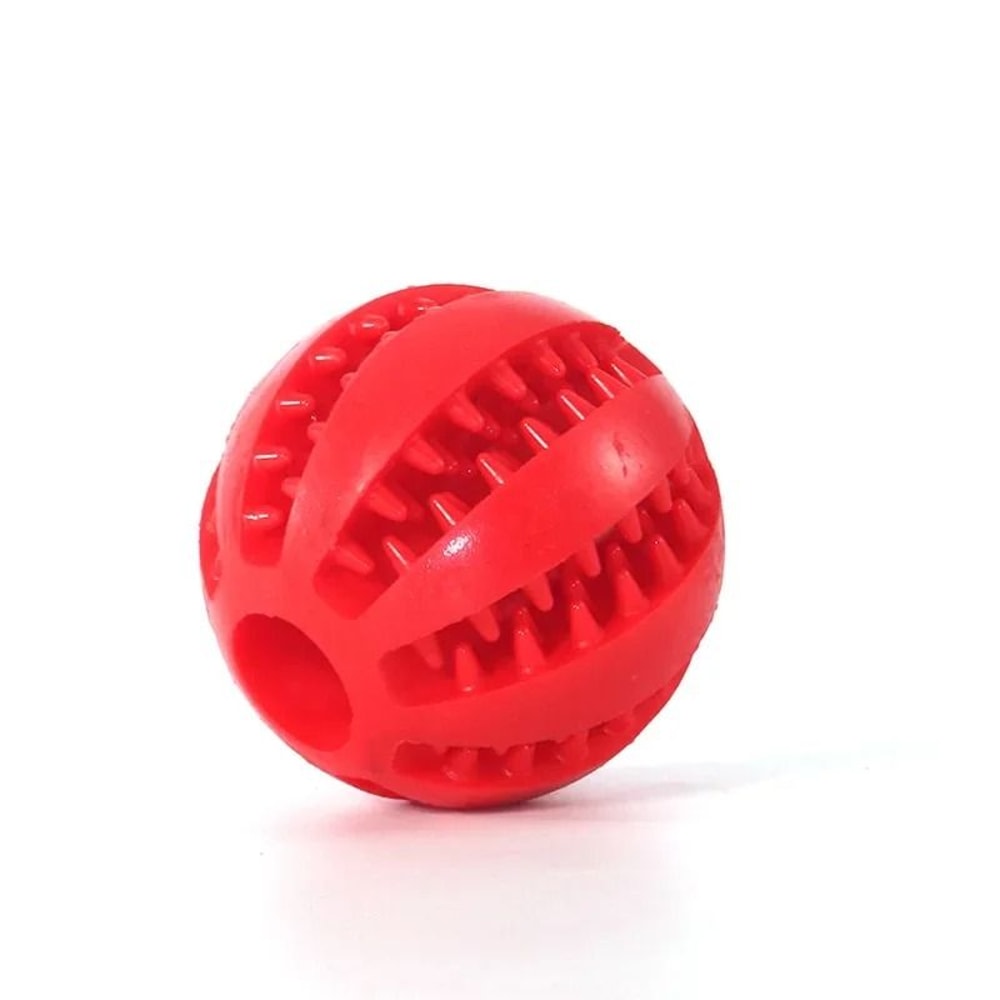 Natural Rubber Dog Treat Dispensing Ball Interactive Chew Toy For Teeth Cleaning 3