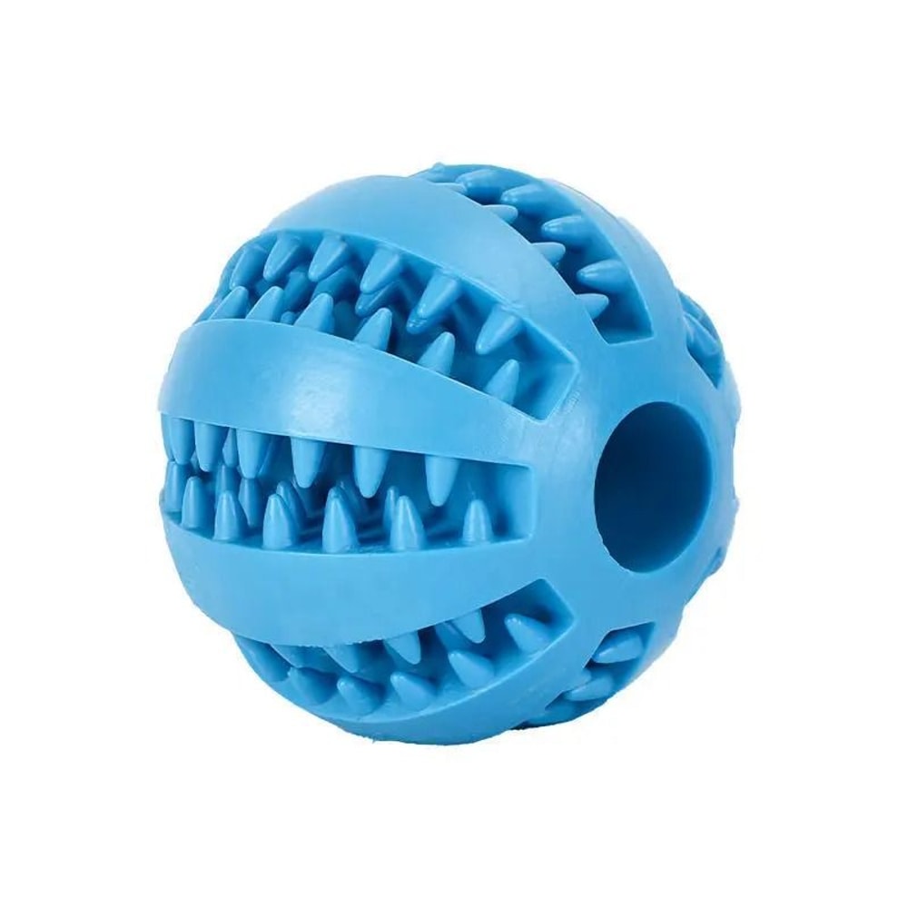 Natural Rubber Dog Treat Dispensing Ball Interactive Chew Toy For Teeth Cleaning 4