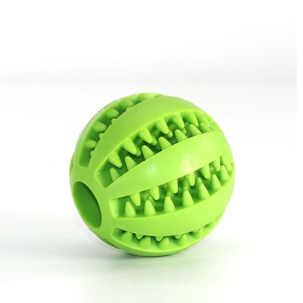 Natural Rubber Dog Treat Dispensing Ball Interactive Chew Toy For Teeth Cleaning 2