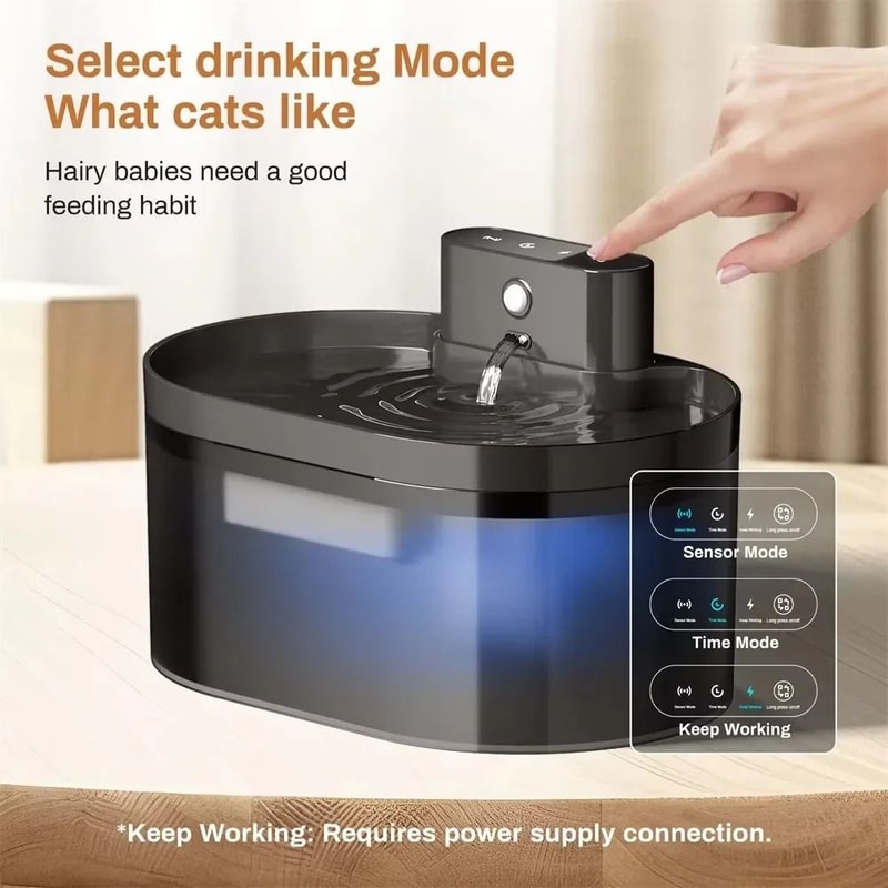 22L Wireless Automatic Pet Water Fountain With Motion Sensor For Cats And Dogs 8
