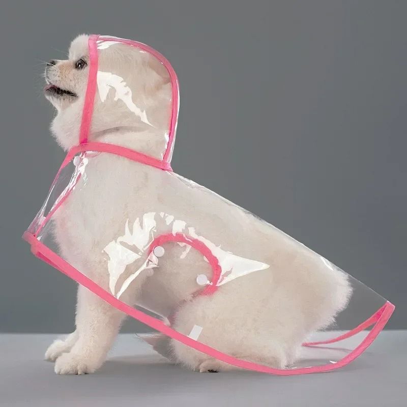 Transparent Waterproof Dog Raincoat Windproof Pet Jacket For Small And Large Dogs 3