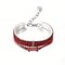 Rhinestone Puppy Collar Adjustable Crystal Dog Necklace With Engraved Name Plate 4