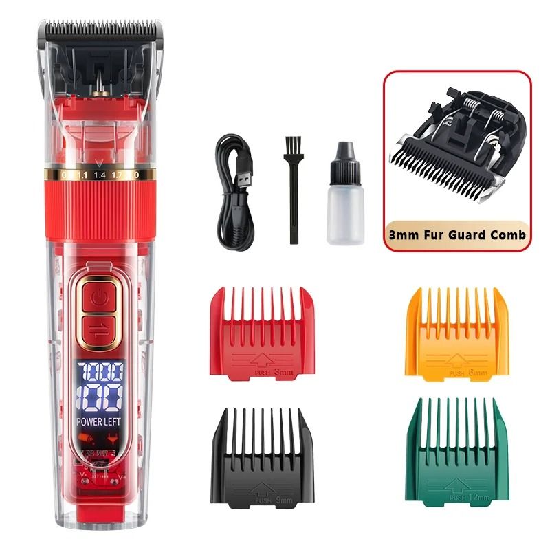 Professional Rechargeable Pet Clipper Dog And Cat Grooming Trimmer With Display 2