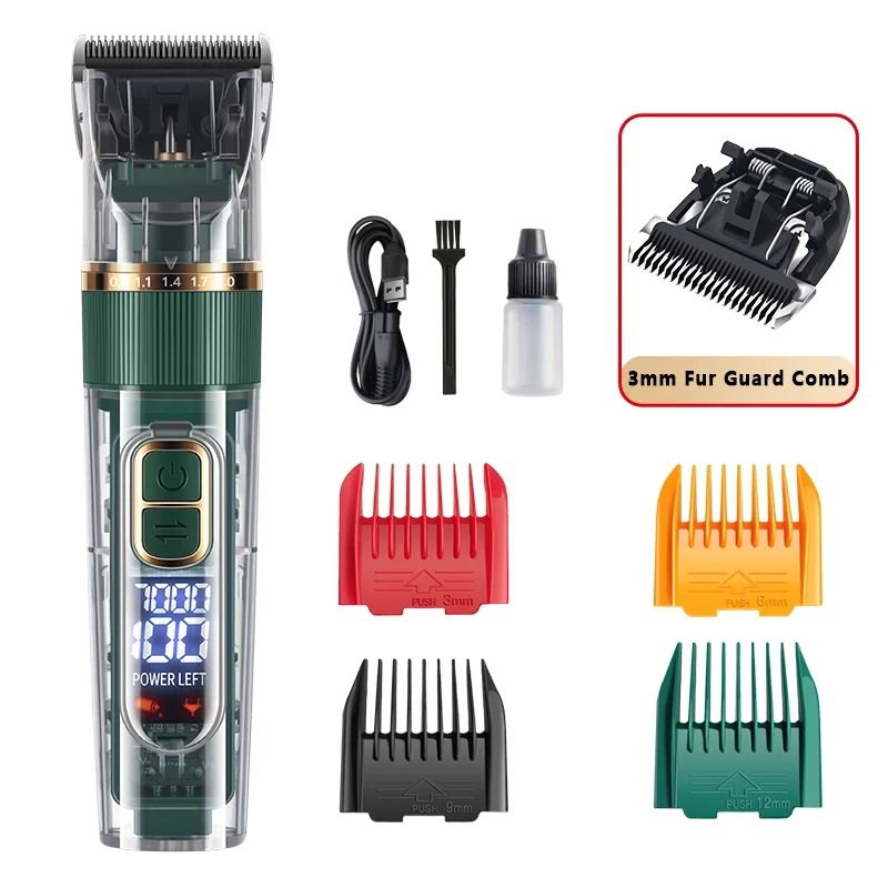 Professional Rechargeable Pet Clipper Dog And Cat Grooming Trimmer With Display 7