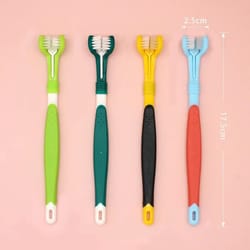 3 sided pet toothbrush for dogs and cats dental cleaning and bad breath care