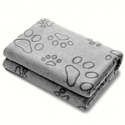 cozy plush dog paw print blanket soft flannel pet bed mat for cats and small to medium dogs