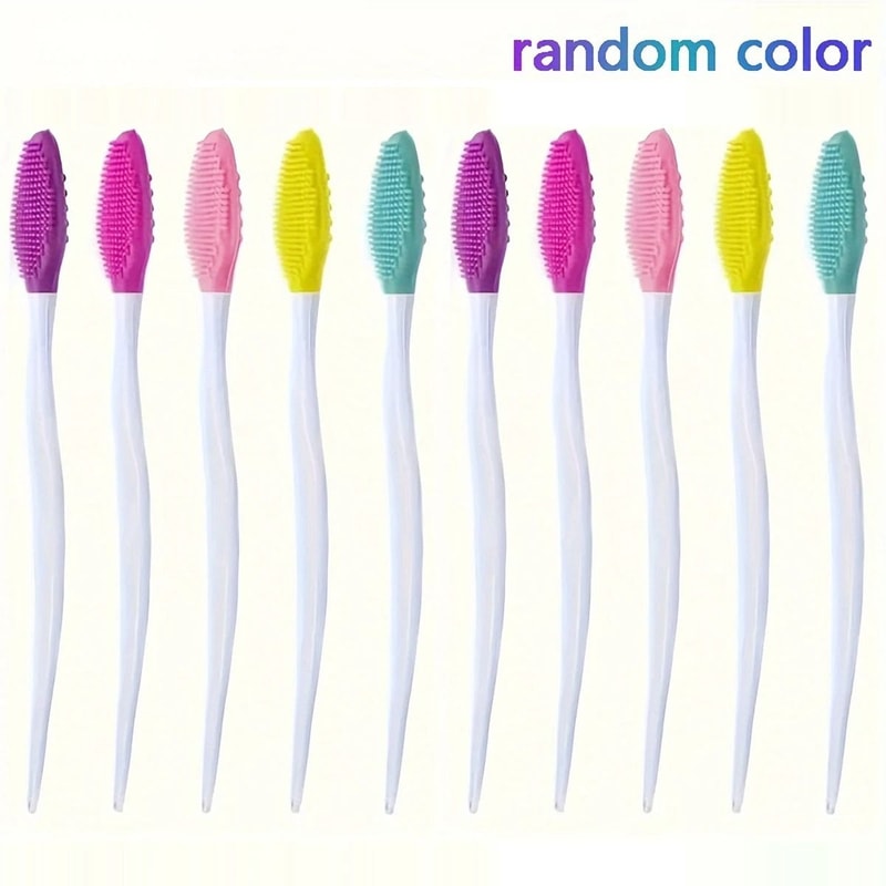 Soft Double Sided Dog Toothbrush Set With Comfortable Handle For Pet Teeth Cleaning 2