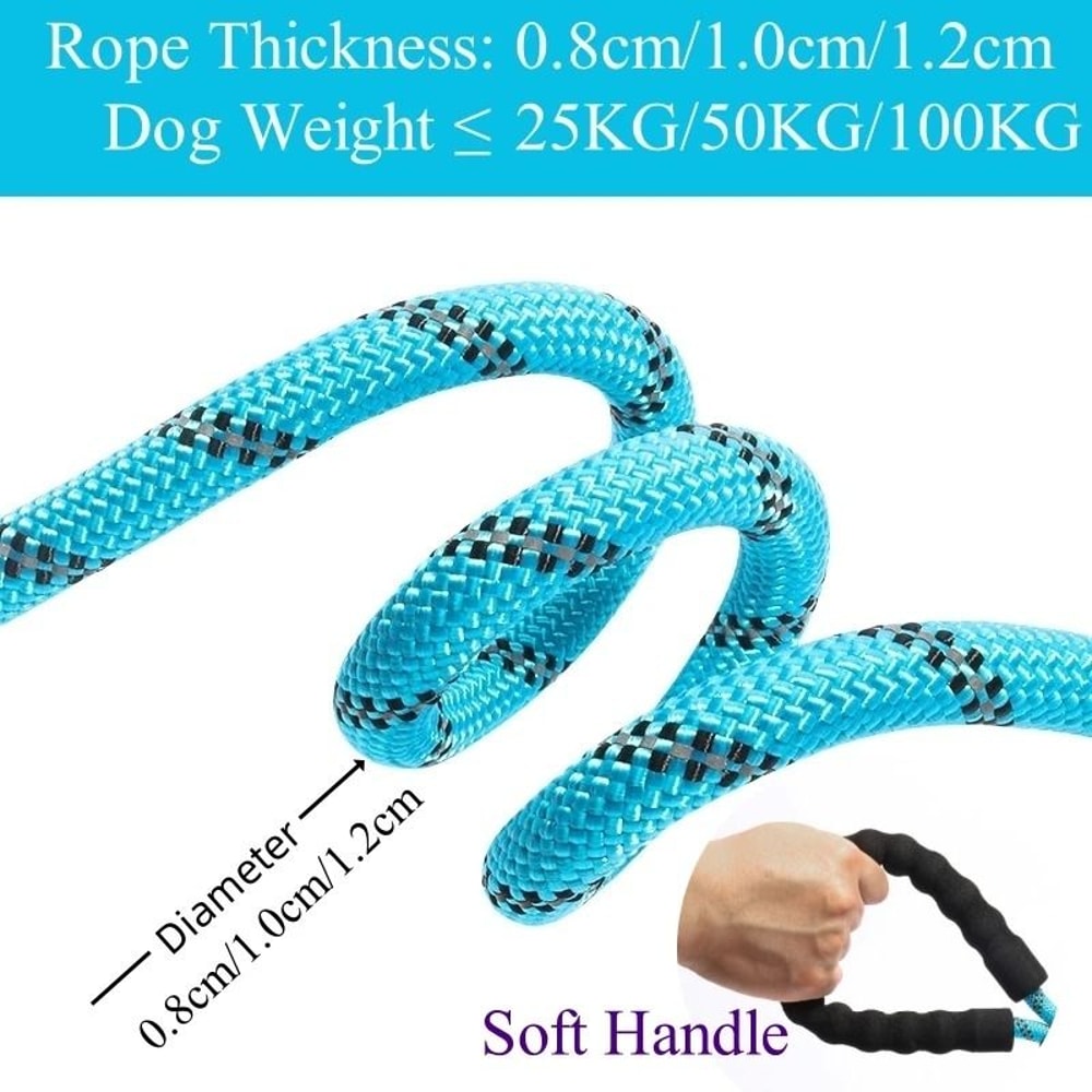 Strong Dog Leash Anti Pull Slip Rope Lead For Small Medium And Large Dogs 7