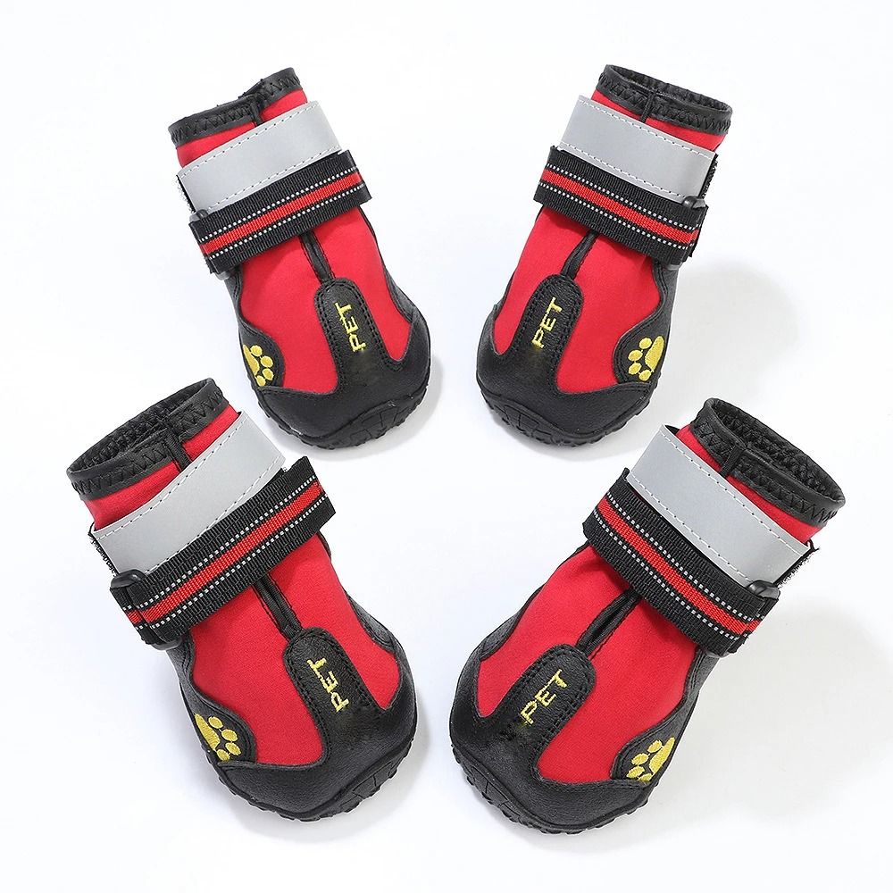 Reflective Waterproof Dog Boots Anti Slip Winter Pet Shoes For Medium And Large Dogs 2