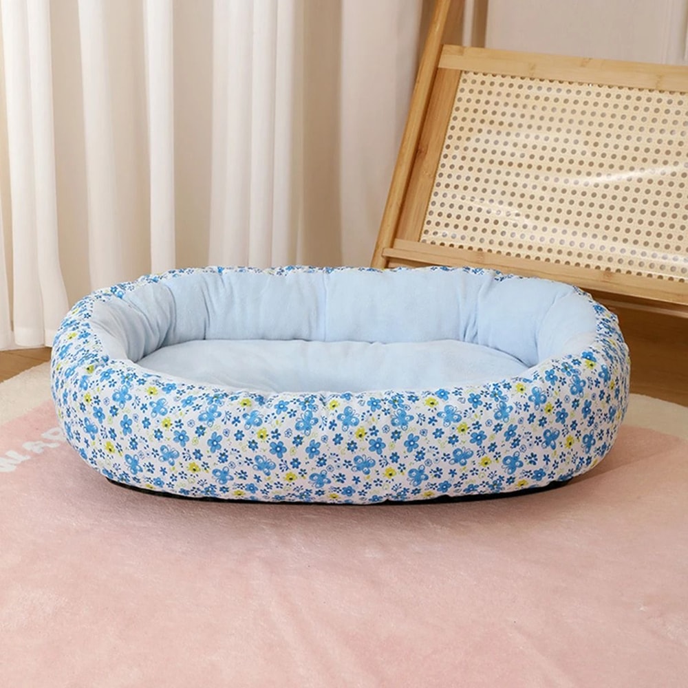 Floral All Season Dog Bed Soft Pet Sleeping Pad For Small Dogs And Cats 1