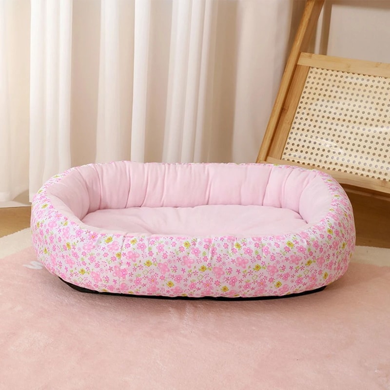 Floral All Season Dog Bed Soft Pet Sleeping Pad For Small Dogs And Cats 2