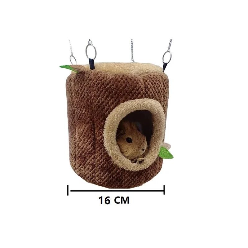 Tree Stump Shape Hamster Hammock Bed Cozy Small Animal Pet House For Hamsters And Rats 4