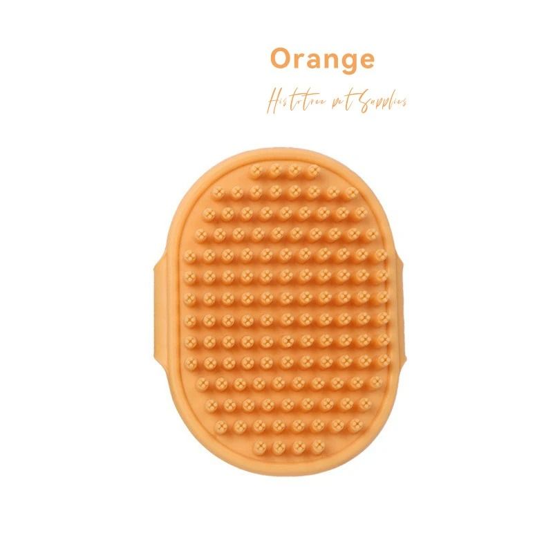 Adjustable Ring Handle Pet Grooming Brush Rubber Bristle Shedding And Bath Comb For Dogs And Cats 4