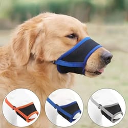 breathable mesh dog muzzle adjustable anti biting mask for small medium and large dogs