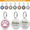 Personalized Pet ID Tag Engraved Glitter Paw Collar Pendant For Dogs And Cats 0