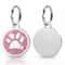 Personalized Pet ID Tag Engraved Glitter Paw Collar Pendant For Dogs And Cats 6
