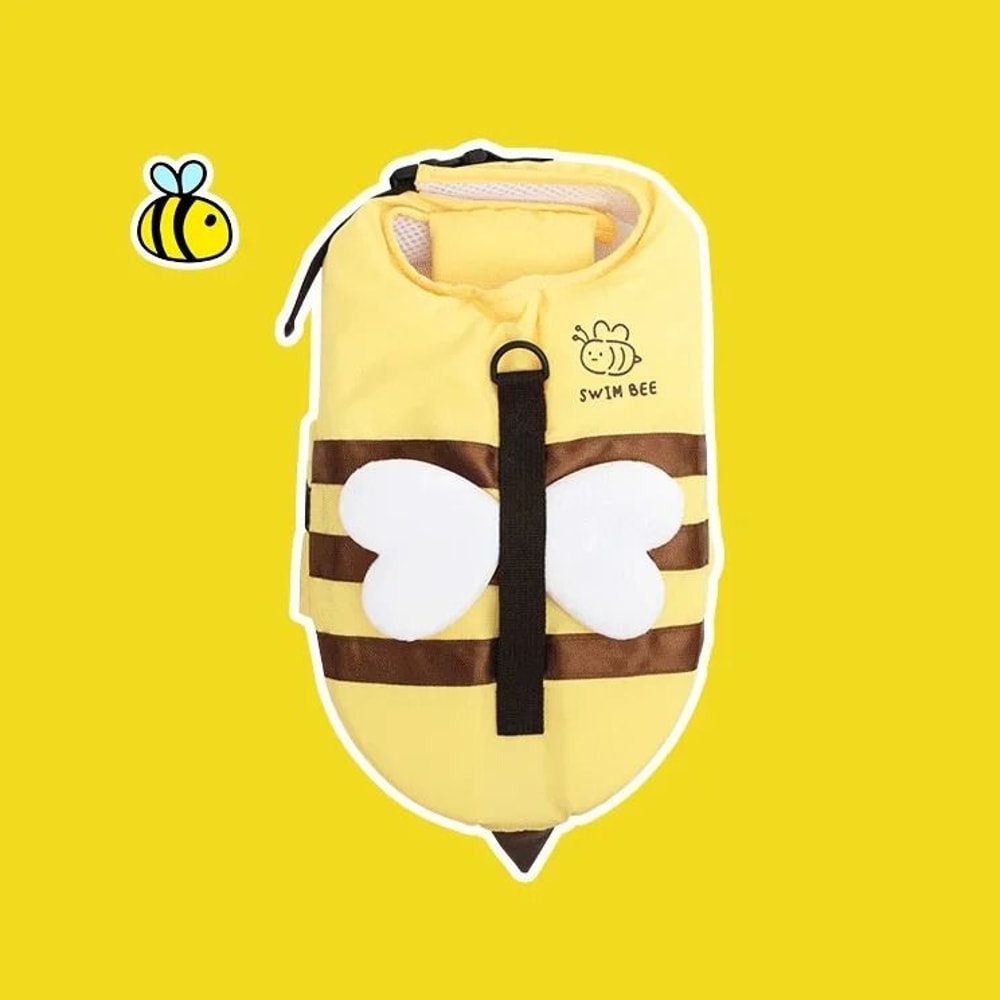 Little Bee Dog Life Jacket Waterproof Summer Swimsuit Harness For Puppies And Dogs 1