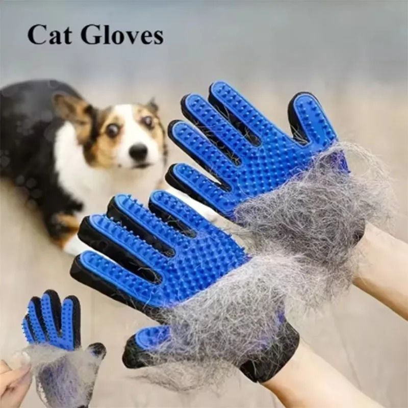 Deshedding Pet Grooming Glove Hair Removal Massage Brush For Dogs And Cats 0