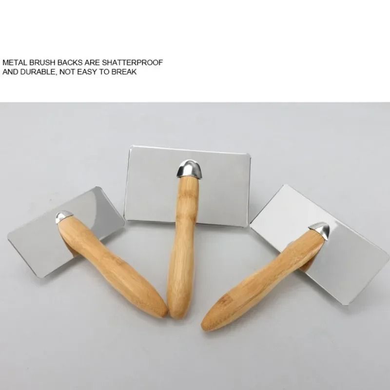 Solid Wood Pet Grooming Comb Stainless Steel Deshedding Brush For Dogs And Cats 4