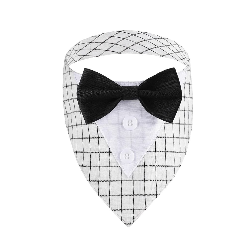 Sucado Formal Dog Bandana Tuxedo Adjustable Wedding And Party Scarf For Pets 5