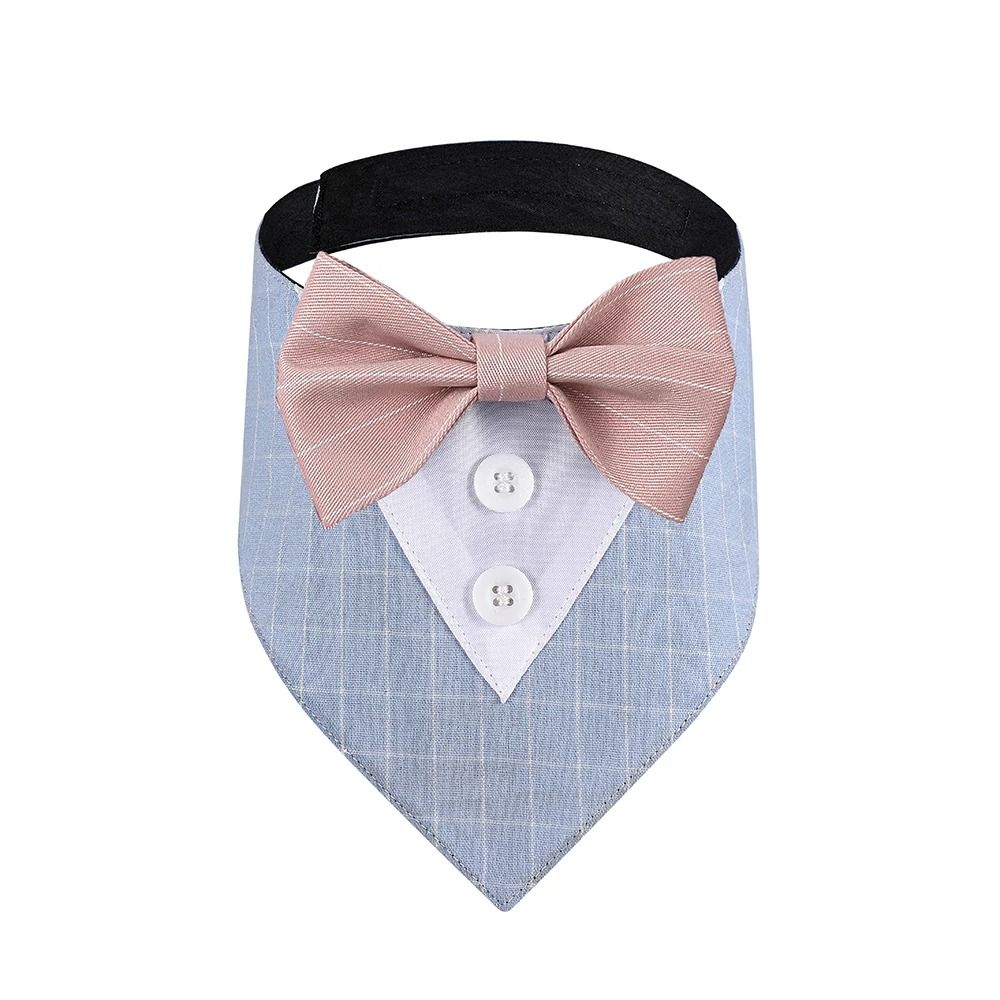 Sucado Formal Dog Bandana Tuxedo Adjustable Wedding And Party Scarf For Pets 4