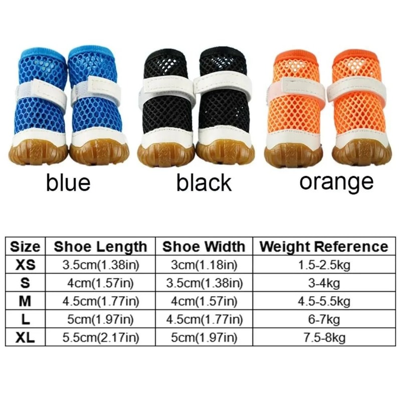Breathable Mesh Dog Shoes Soft Anti Slip Summer Boots For Small Dogs 6