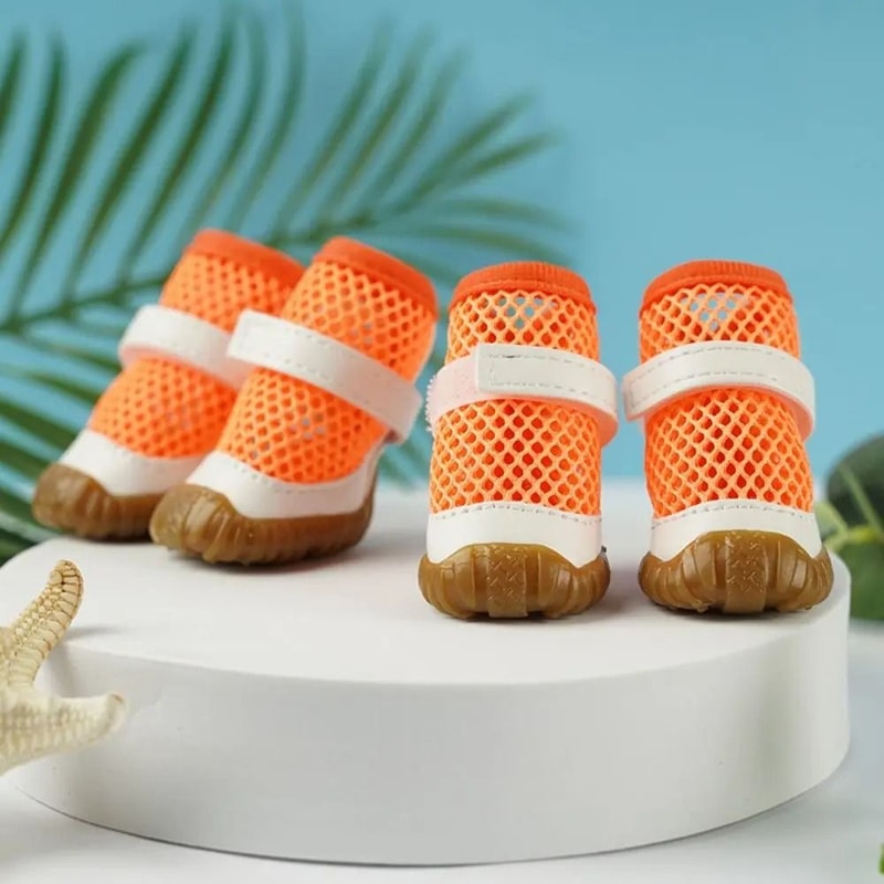 Breathable Mesh Dog Shoes Soft Anti Slip Summer Boots For Small Dogs 7