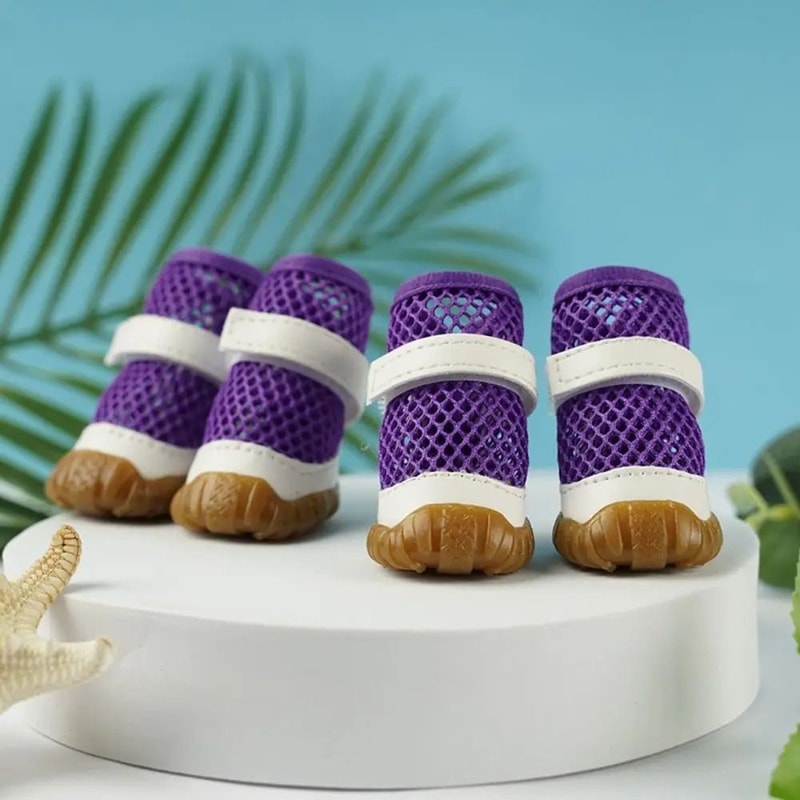 Breathable Mesh Dog Shoes Soft Anti Slip Summer Boots For Small Dogs 5