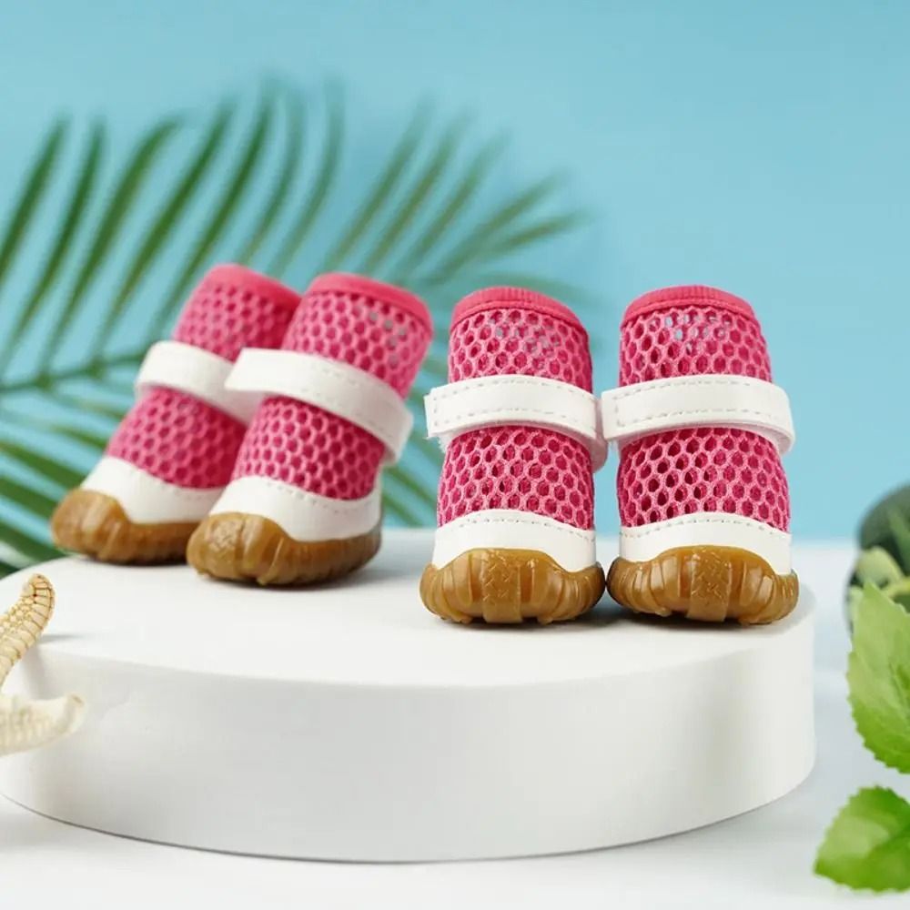 Breathable Mesh Dog Shoes Soft Anti Slip Summer Boots For Small Dogs 4