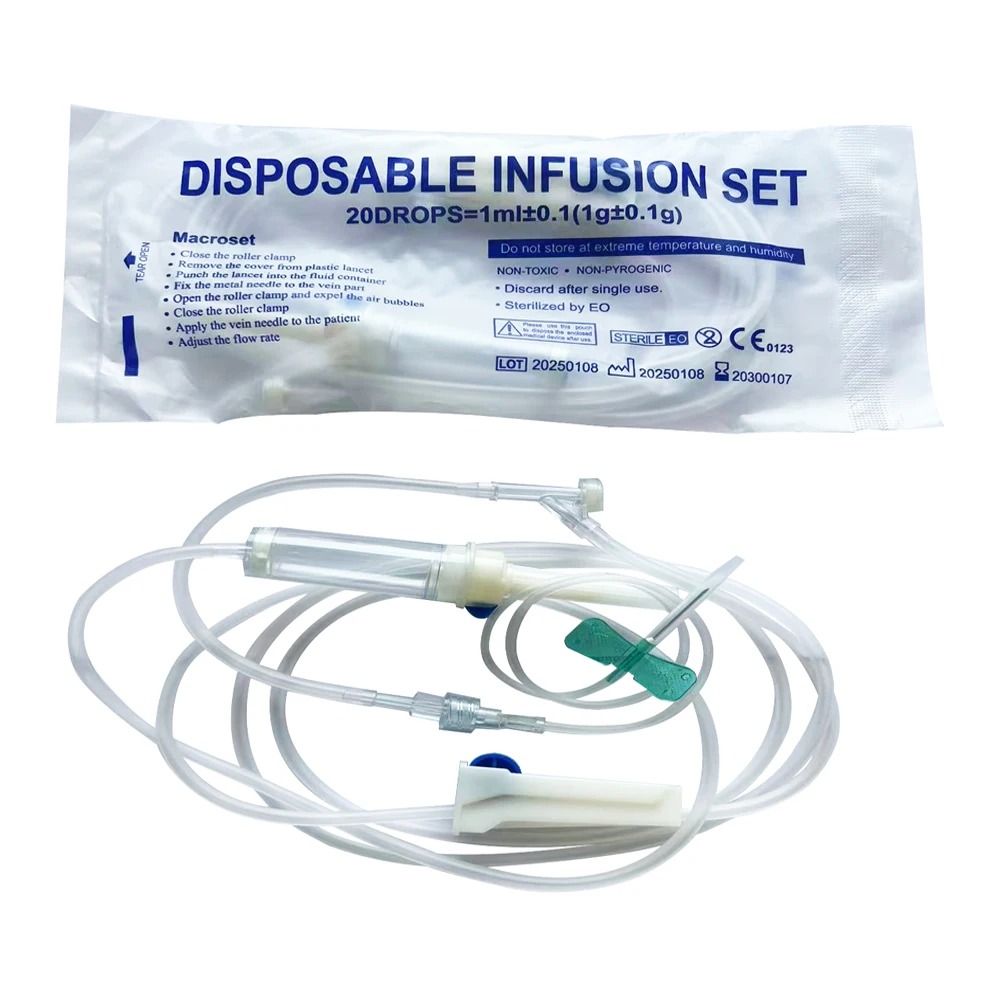 Disposable Animal Infusion Set Extended Veterinary Drip Tube With Screw Mouth Connector 8