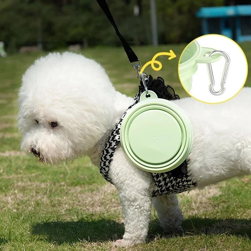 Collapsible Silicone Travel Dog Bowl Portable Folding Food And Water Bowl For Dogs And Cats 10