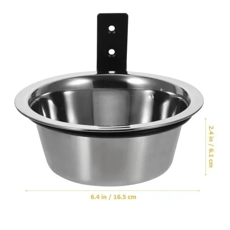 Wall Mounted Stainless Steel Pet Food Bowl Elevated Dog And Cat Feeding Bowl 1