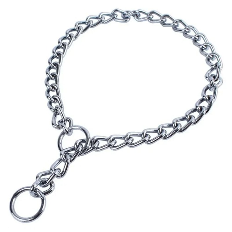Stainless Steel Dog Training Choke Collar Adjustable Snake Chain Collar For Bulldogs And Large Dogs 3