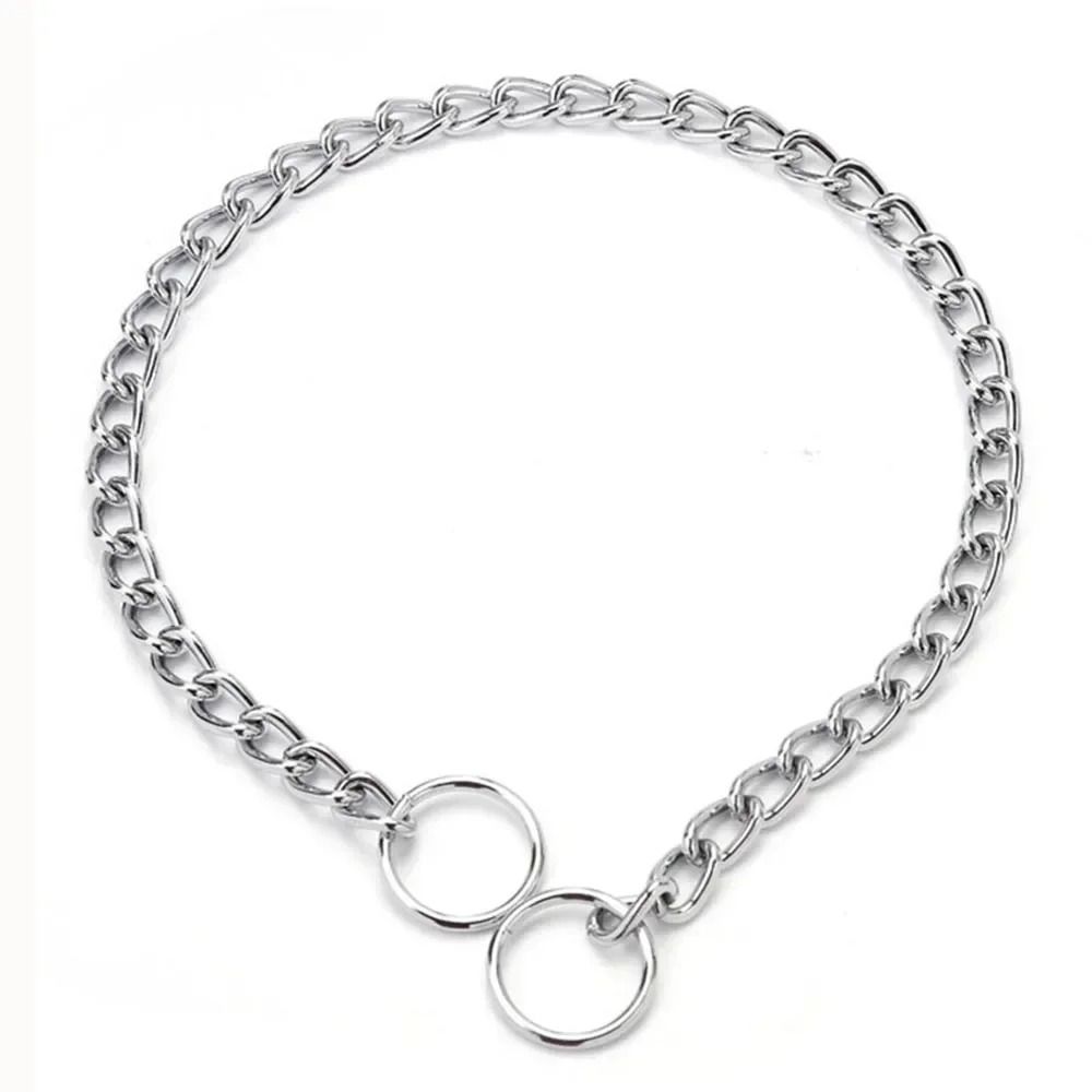 Stainless Steel Dog Training Choke Collar Adjustable Snake Chain Collar For Bulldogs And Large Dogs 4