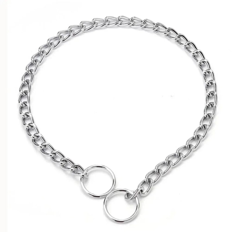 Stainless Steel Dog Training Choke Collar Adjustable Snake Chain Collar For Bulldogs And Large Dogs 4