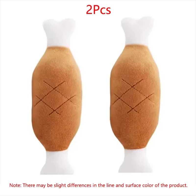 Interactive Plush Squeaky Dog Toy Chicken Leg Bone Shape Toy For Dogs And Cats 2