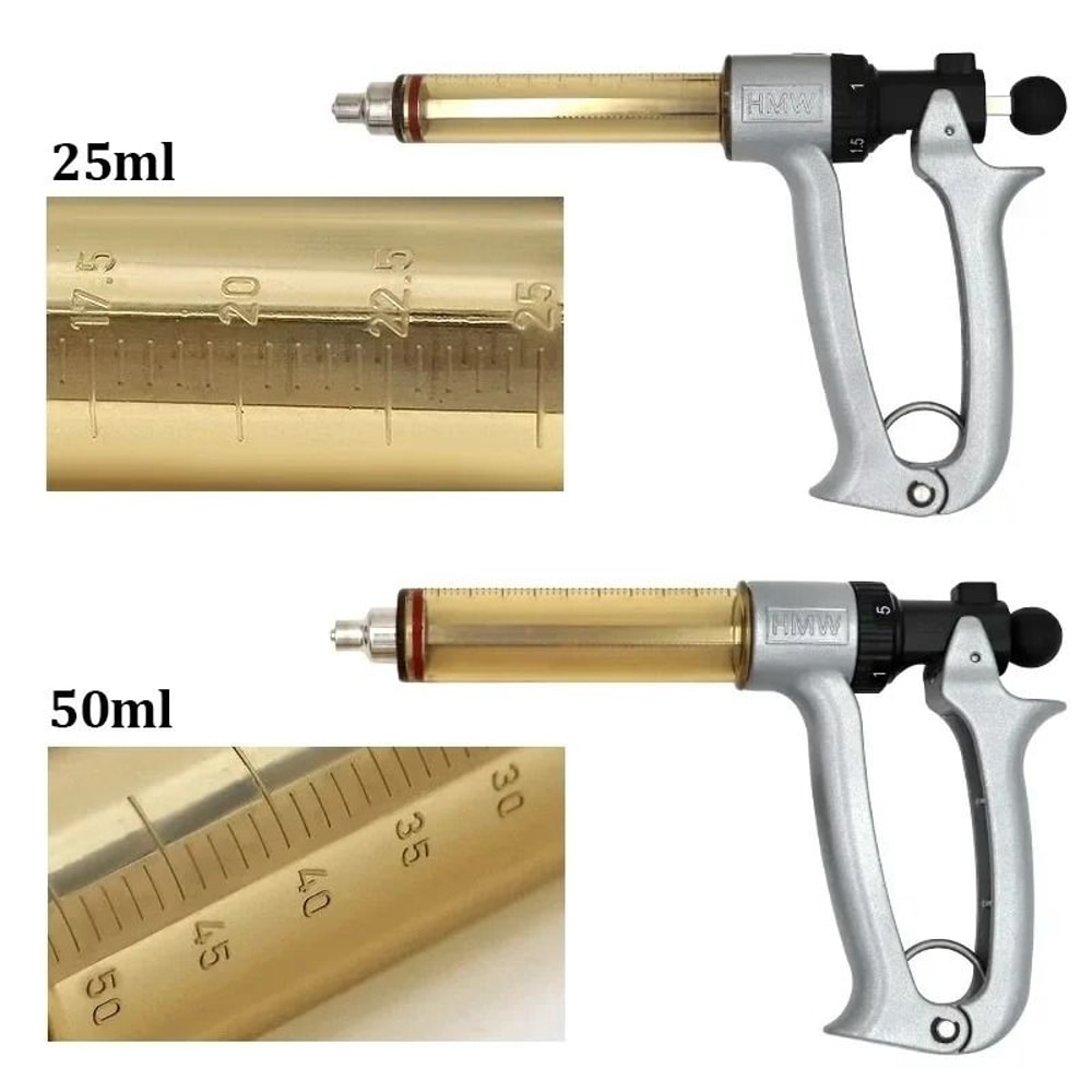 Semi Automatic Veterinary Vaccine Syringe Adjustable Livestock Injection Syringe For Cattle And She 7