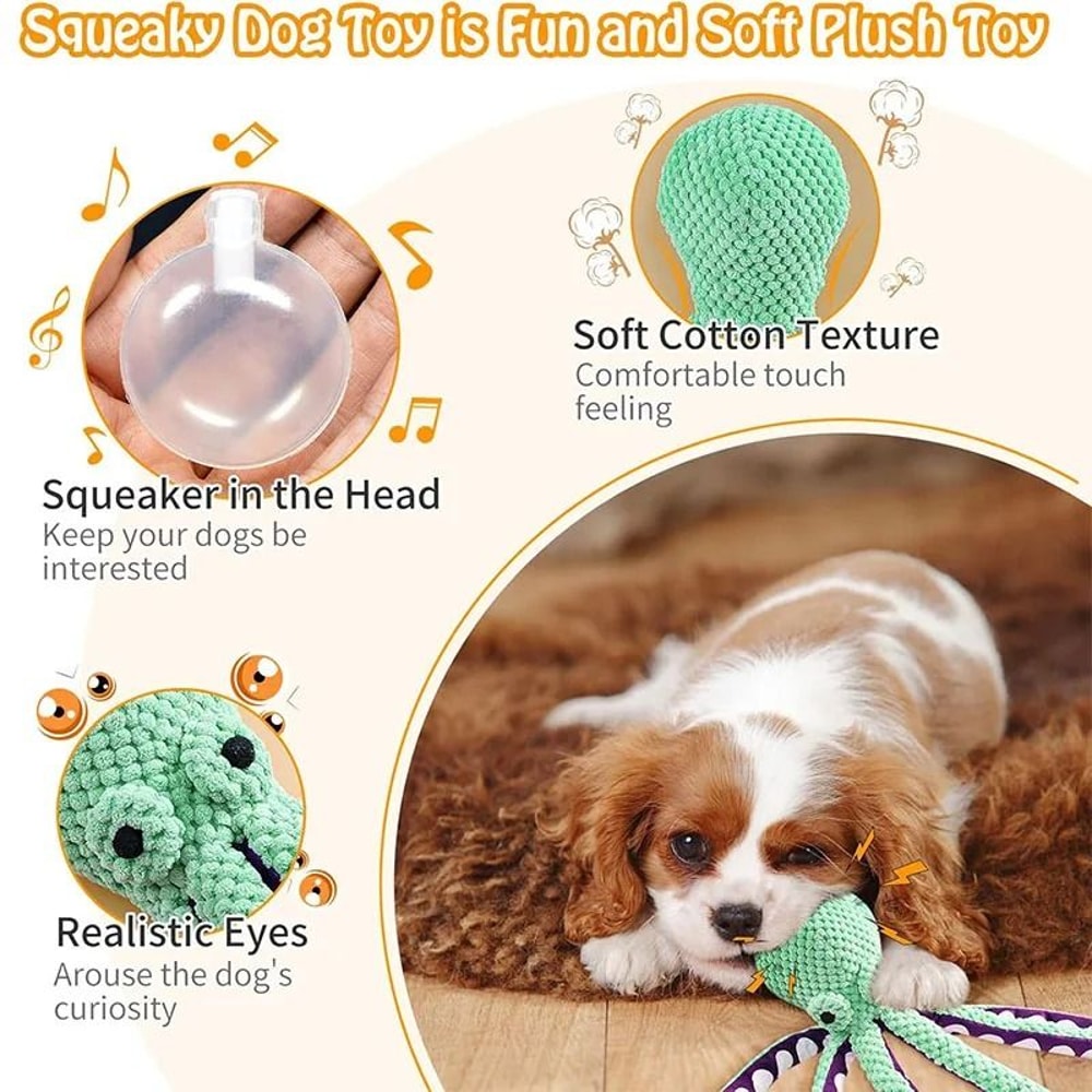 Large Squeaky Plush Dog Toy Soft Interactive Toy For Small Medium And Large Dogs 2