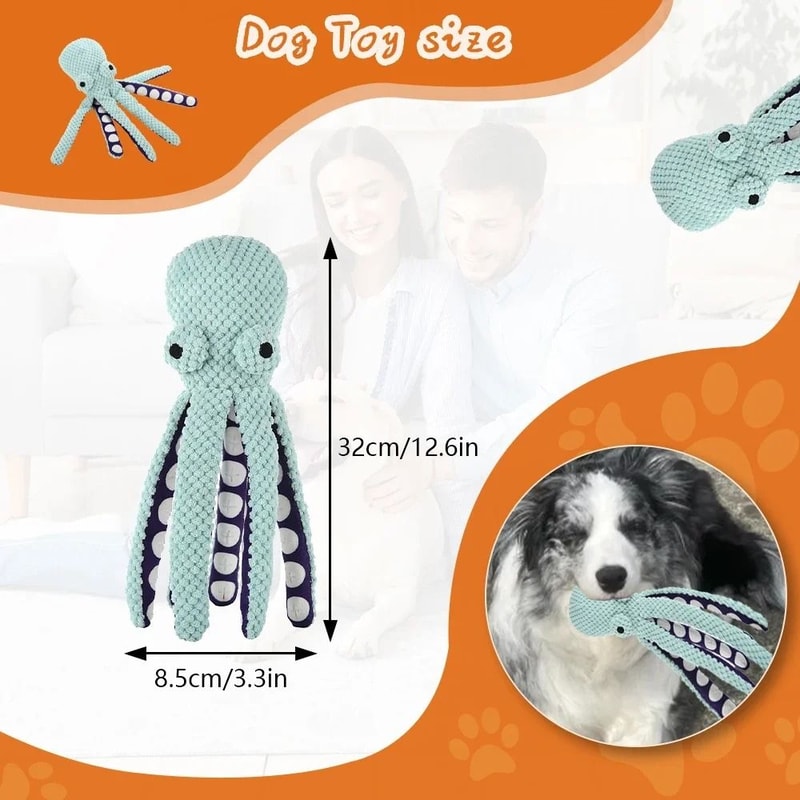 Large Squeaky Plush Dog Toy Soft Interactive Toy For Small Medium And Large Dogs 4